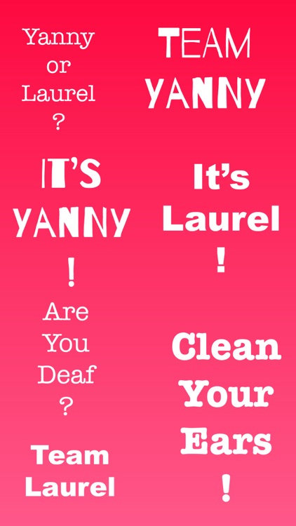 Yanny or Laurel ! Sticker App