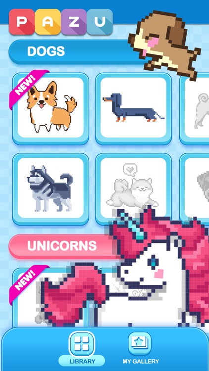Pixel art coloring for kids