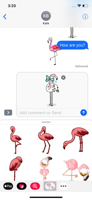 Pink Gentle Flamingo Stickers(圖3)-速報App