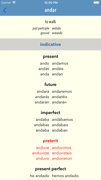 Spanish Verbs screenshot 3