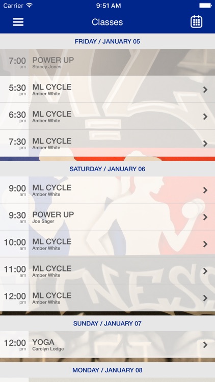 ML Fitness's Interactive App