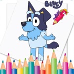 bluey coloring  drawing