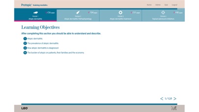 LEO Pharma training modules screenshot 4