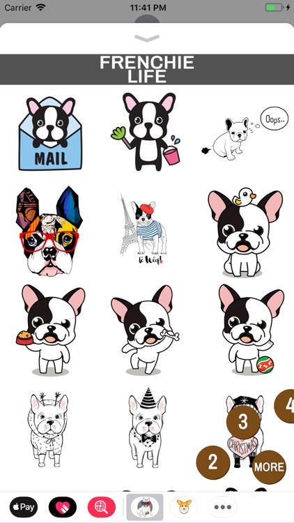 Frenchie Life Emoji Stickers