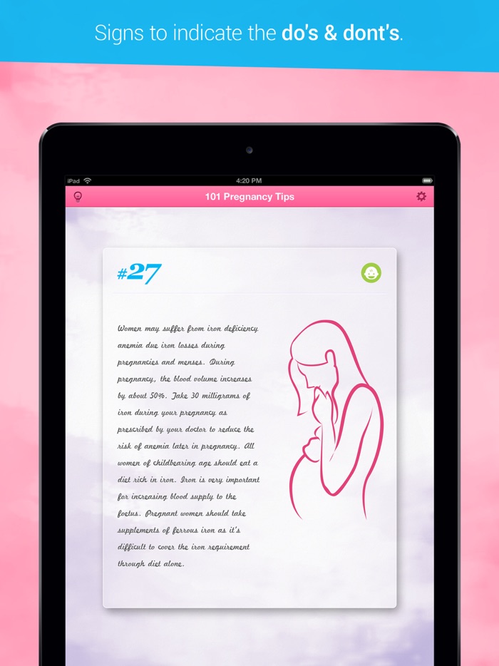 Pregnancy Tips for iPad