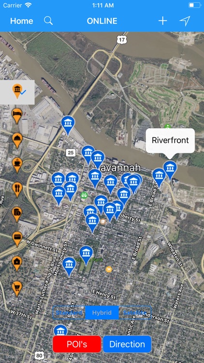 Savannah, Georgia - Travel Map