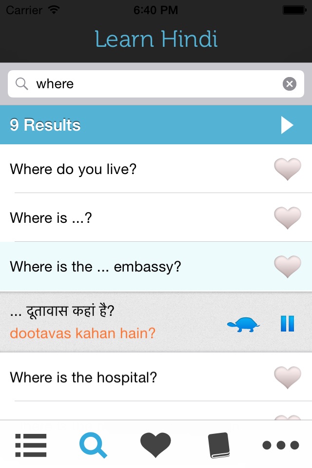 Learn Hindi - Phrasebook screenshot 3