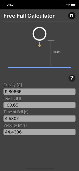 Free Fall Calculator(圖4)-速報App