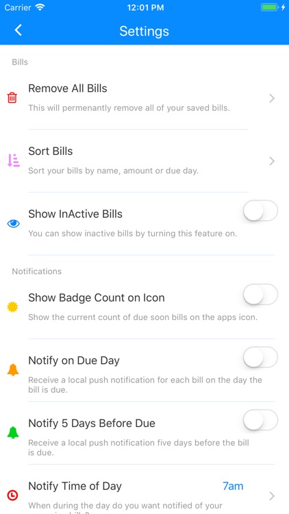 Simple Bill Reminders screenshot-5