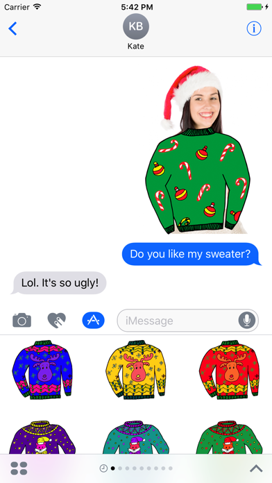 How to cancel & delete Ugly Sweater stickers from iphone & ipad 1