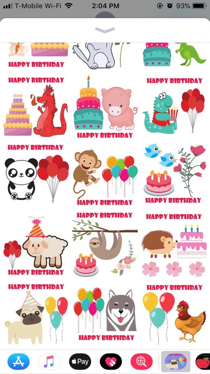 Cute Happy Birthday Sticker
