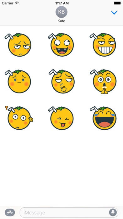 Animated Orange Emoji Sticker screenshot 2