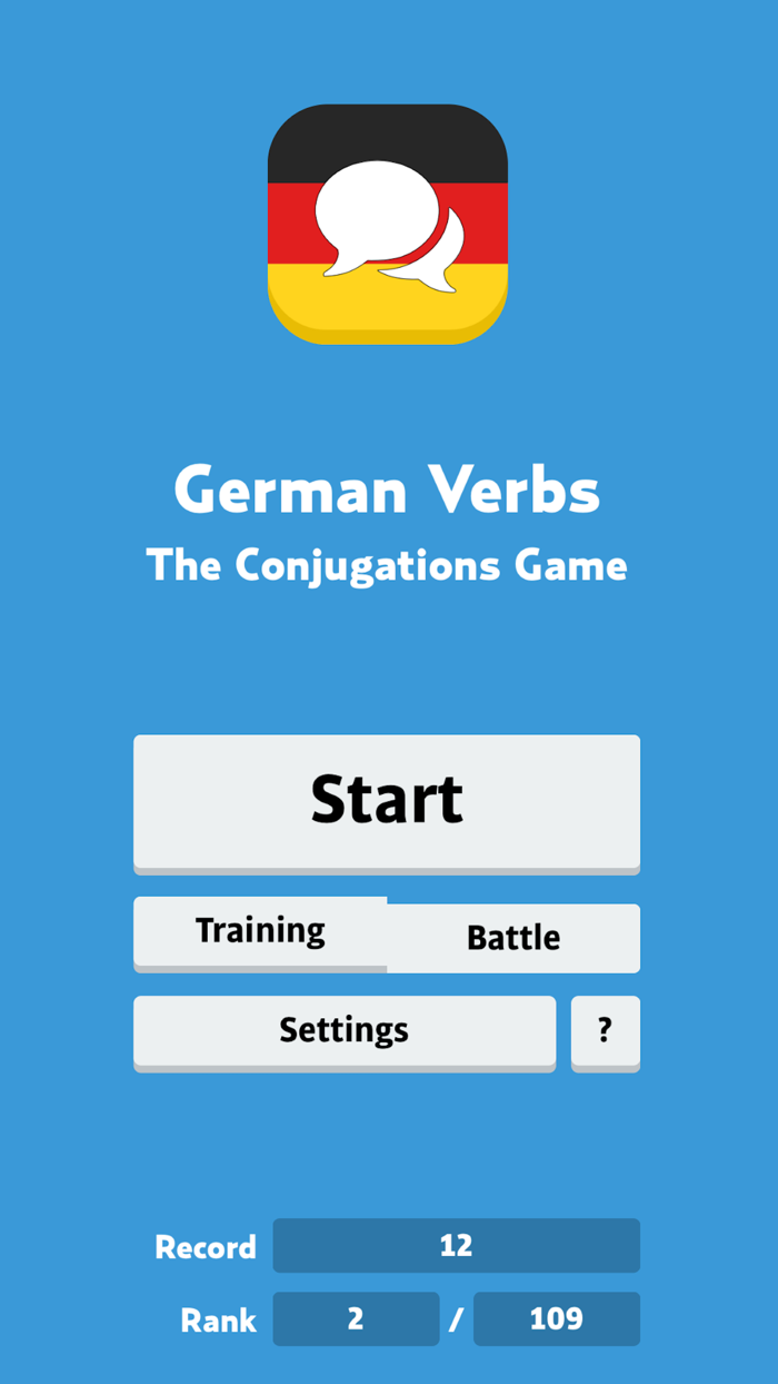 German Verbs Game