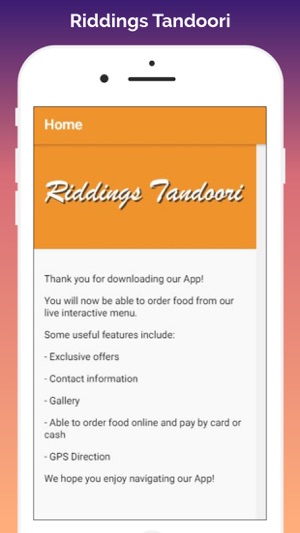 Riddings Tandoori(圖1)-速報App