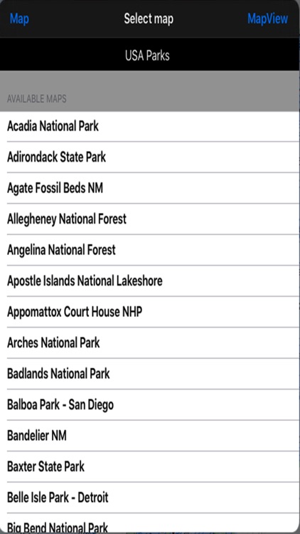 USA Parks & Forests GPS Maps