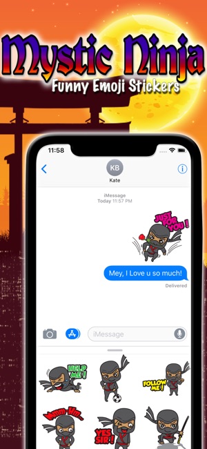 Mystic Ninja Funny Emoji Stick(圖2)-速報App