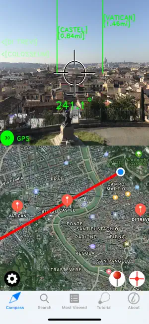 Screenshot 1 Brújula mapa-cámara iphone