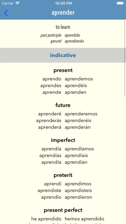 Spanish Verbs