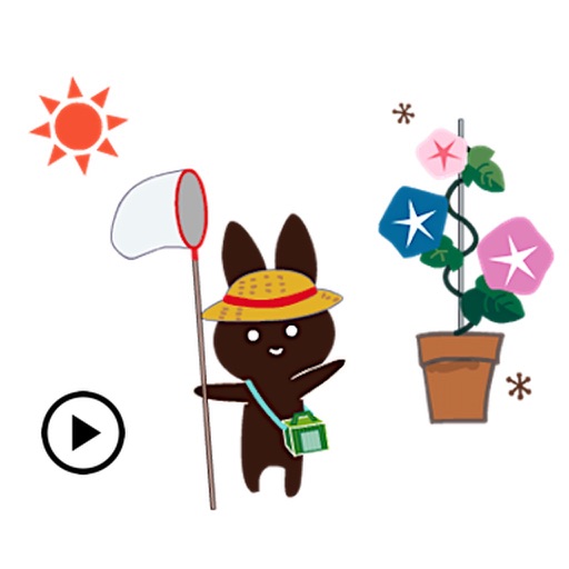 Black Cat And Rabbit In Summer iOS App