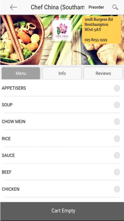 Chef China, Southampton