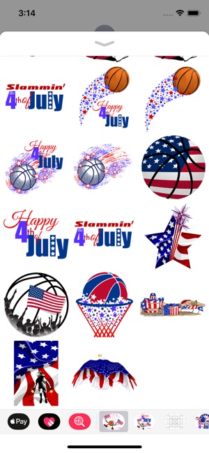 Basketball 4th of July Sticker(圖2)-速報App