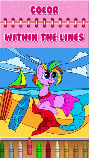 Pony Mermaid Coloring Book(圖3)-速報App