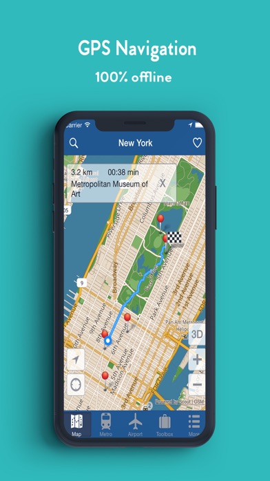 New York Offline Map - City Metro Airport Screenshot 2