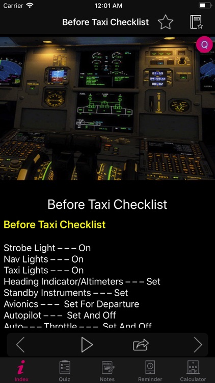 Airbus A320 Checklist