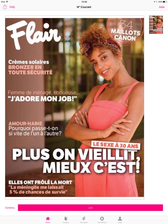 iPad Image of Flair FR Magazine
