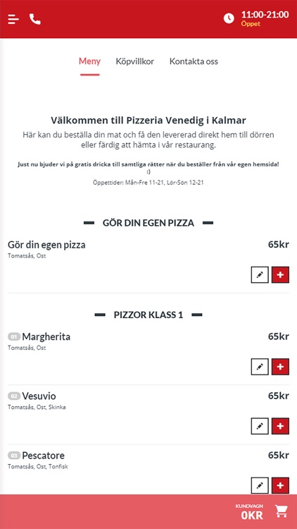 Pizzeria Venedig i Kalmar