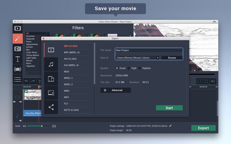 Movavi Video Editor For Mac Key