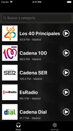 Radio de España y México