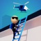 Break boxes, collect ladder pieces, build the ladder and race to reach the helicopter