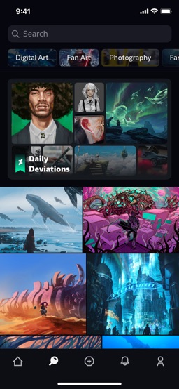 DeviantArt app screenshot