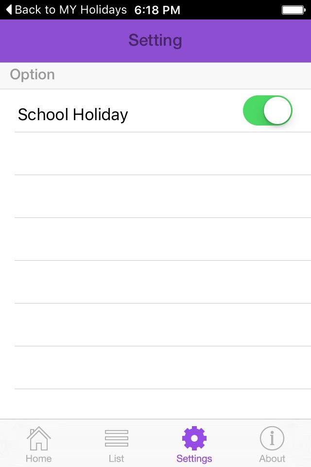 Singapore Public Holidays App screenshot 3