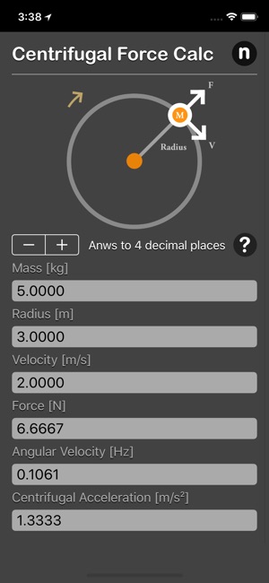 Centrifugal Force Calculator