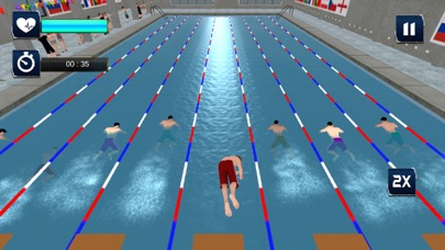 Real Water Swimming Pool Race screenshot 2