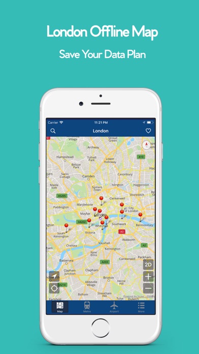ロンドンオフライン地図 - シティメトロエアポートのおすすめ画像1