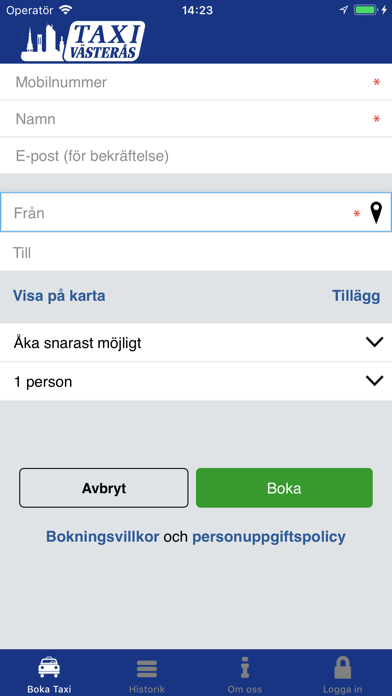 Taxi Västerås screenshot 2
