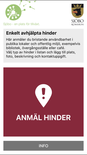 Sjöbo Anmäl hinder