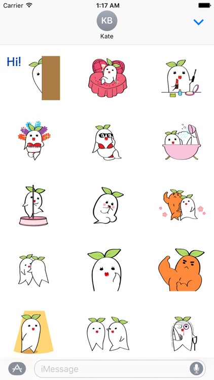 Animated Charming Radish Emoji