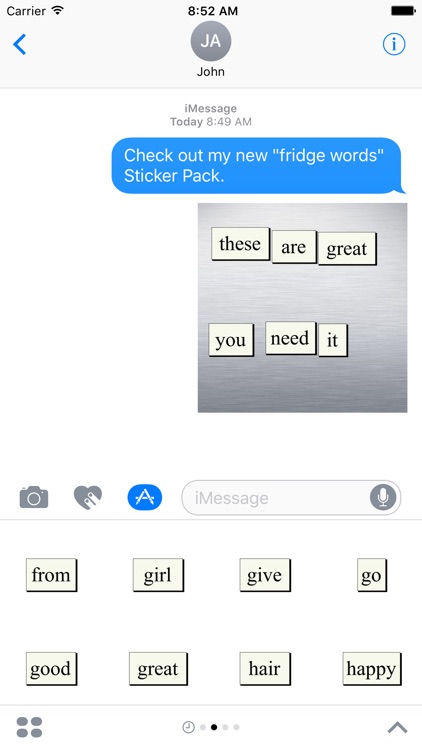 Fridge Words Sticker Pack