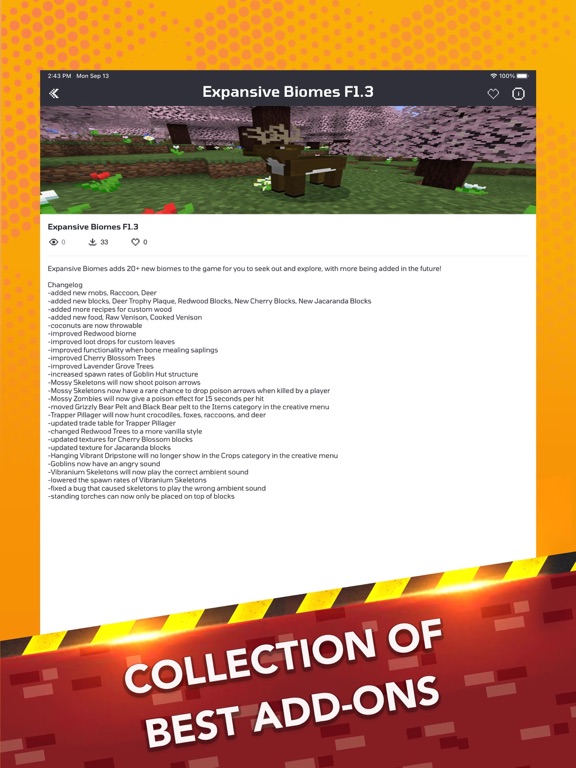 iPad Image of Addons for Minecraft PE