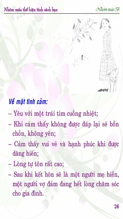 MÁU B THỂ HIỆN TÍNH CÁCH BẠN