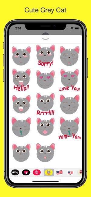 Grey Cat emojis - Smiley moji(圖1)-速報App