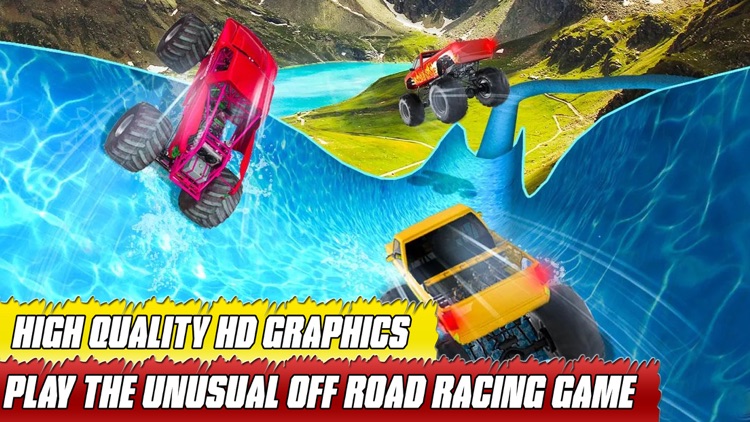 water slide monster truck Race screenshot-3