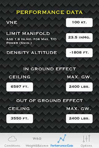 R44 Performance Planner screenshot 4