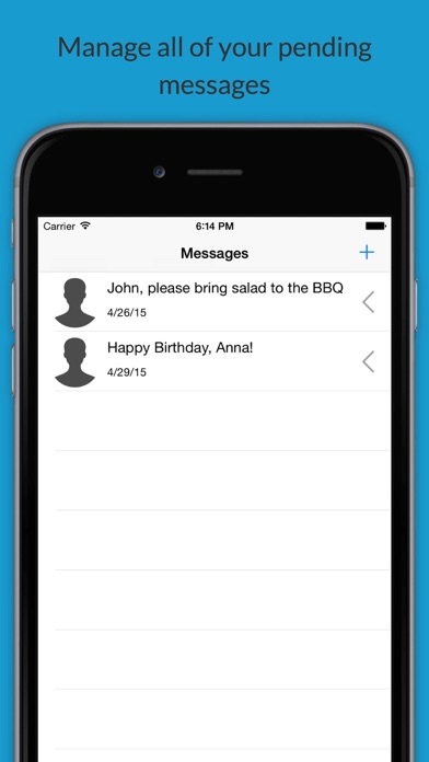 SMSClerk - Write a text now, send the message later Screenshot 2