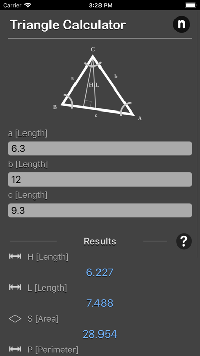 Triangle Calculator Plus screenshot 3