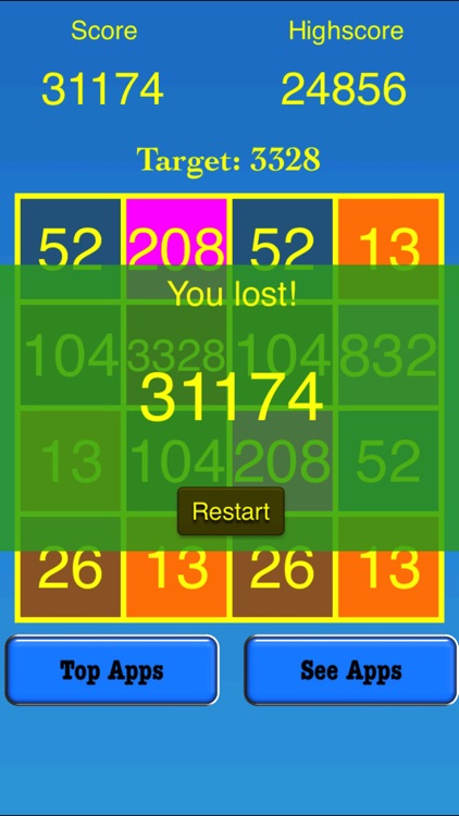 3328 Number Tiles Merge Game screenshot-4